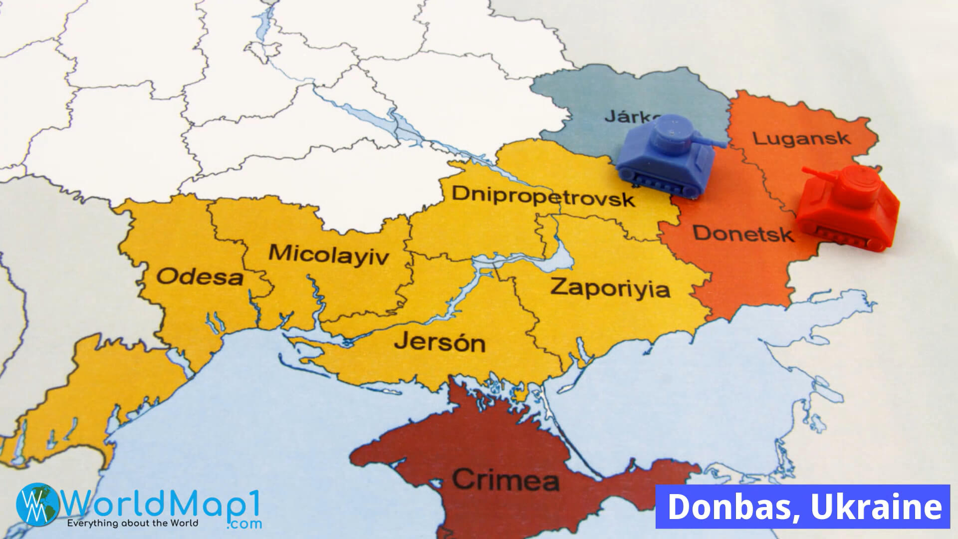 Donbas ve Kırım Haritası